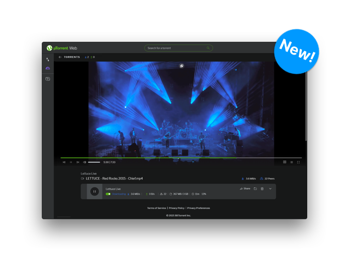 µTorrent Web Screenshot